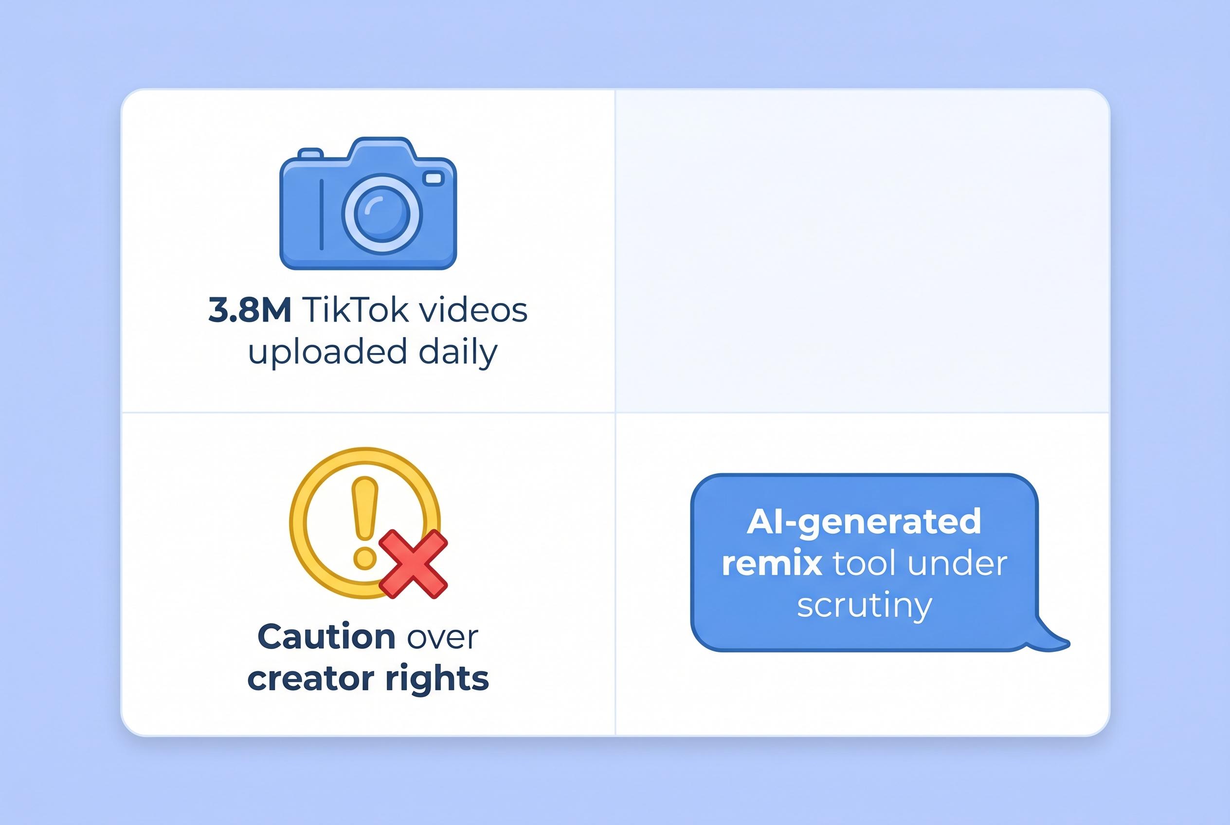 TikTok faces criticism over experimental AI remix tool impacting creator control