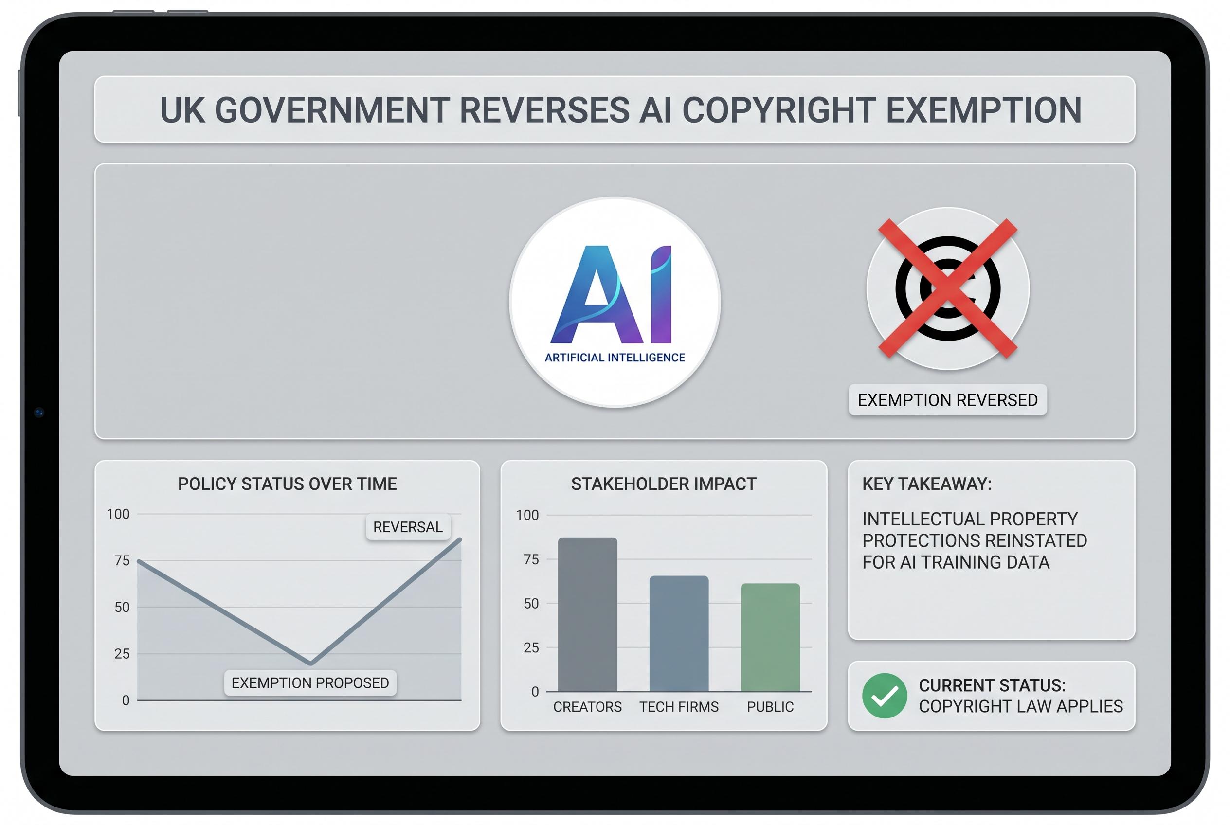 UK government halts AI copyright exemption after creative industry backlash