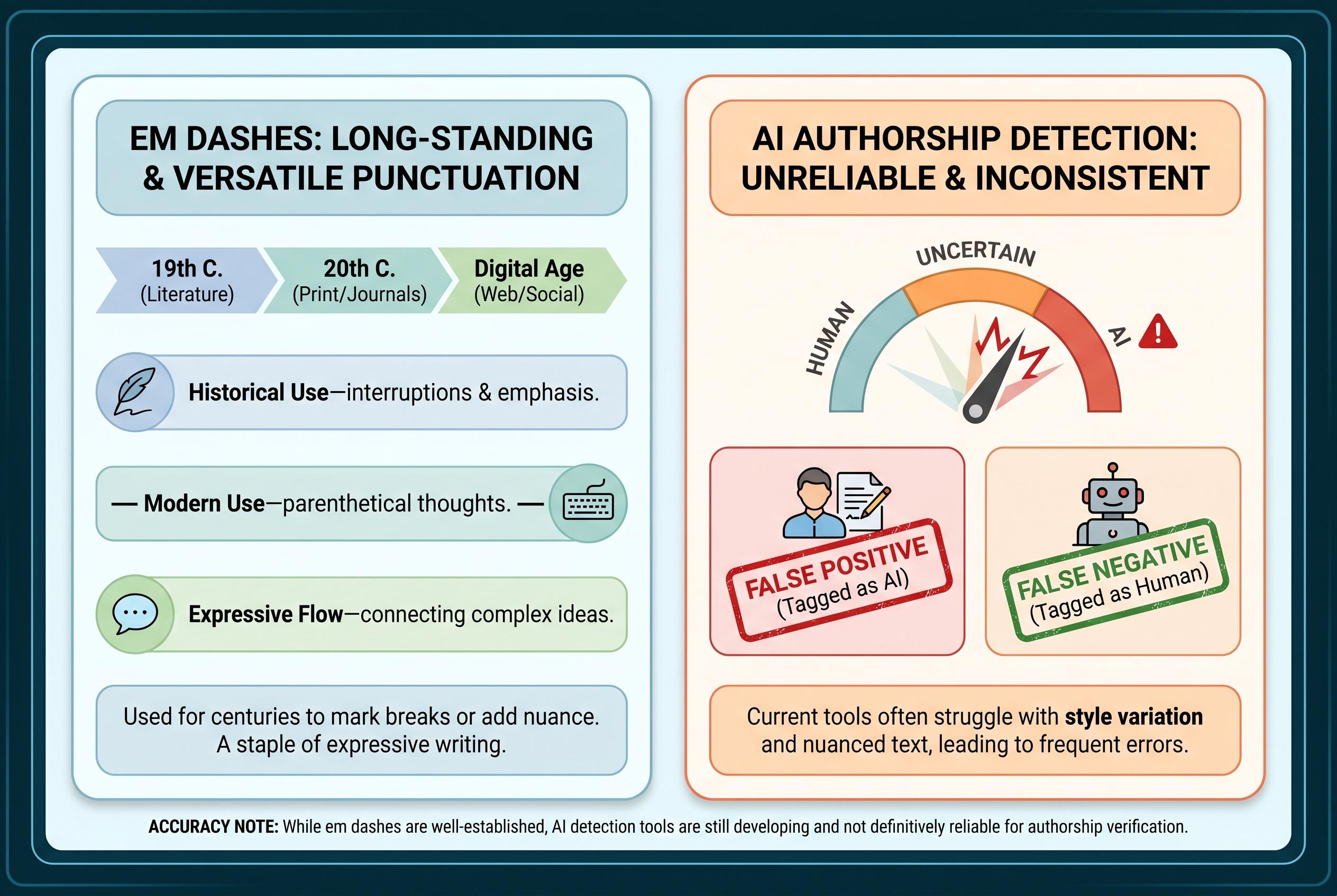 Em dashes are not the new AI giveaway, but anxiety persists