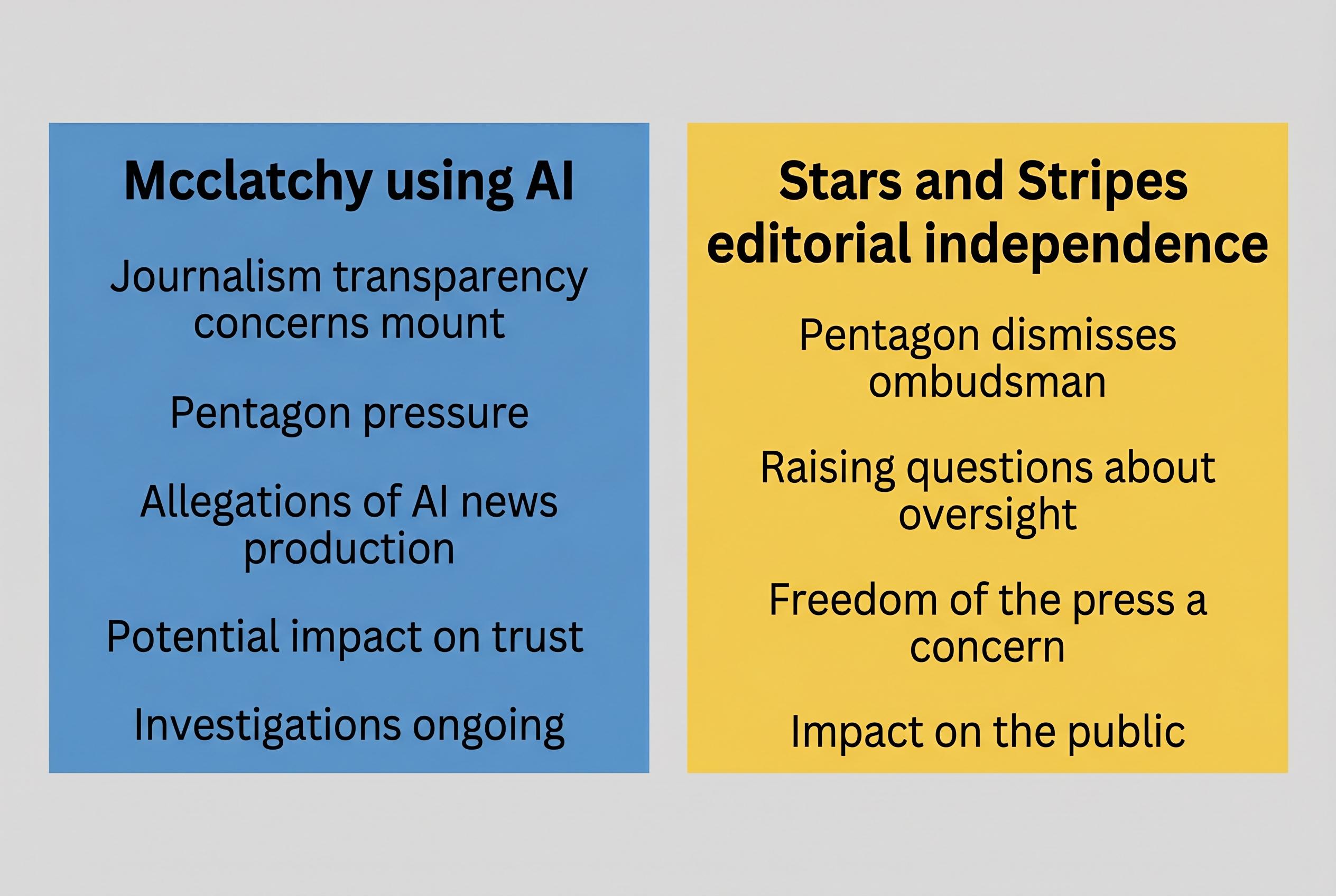 Concerns mount over AI use and Pentagon pressure in journalism