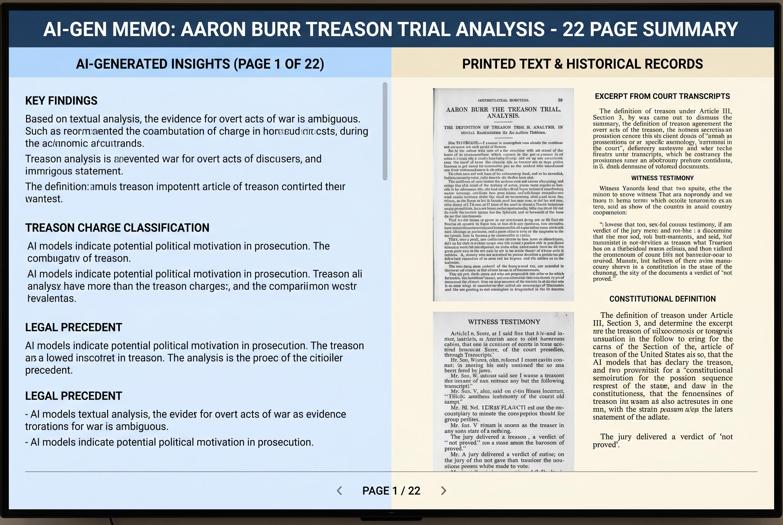 Legal scholar debates whether AI-generated memo on Aaron Burr’s trial should be published or kept private
