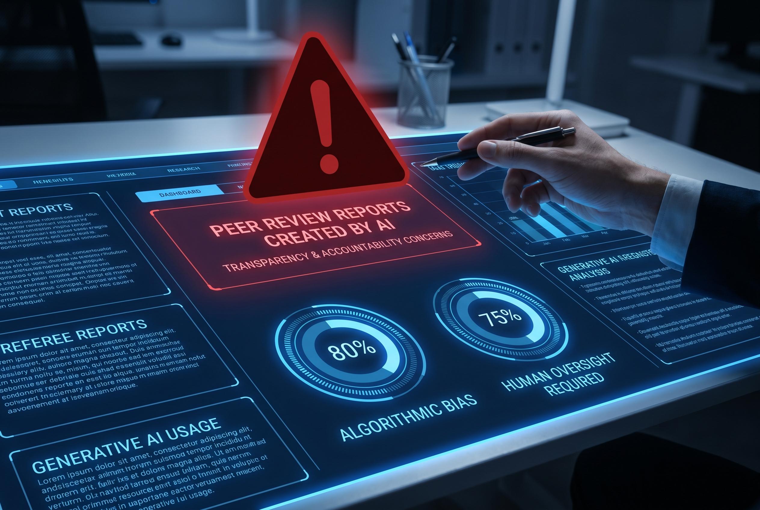 AI-generated peer review reports raise concerns over transparency and accountability in scholarly publishing