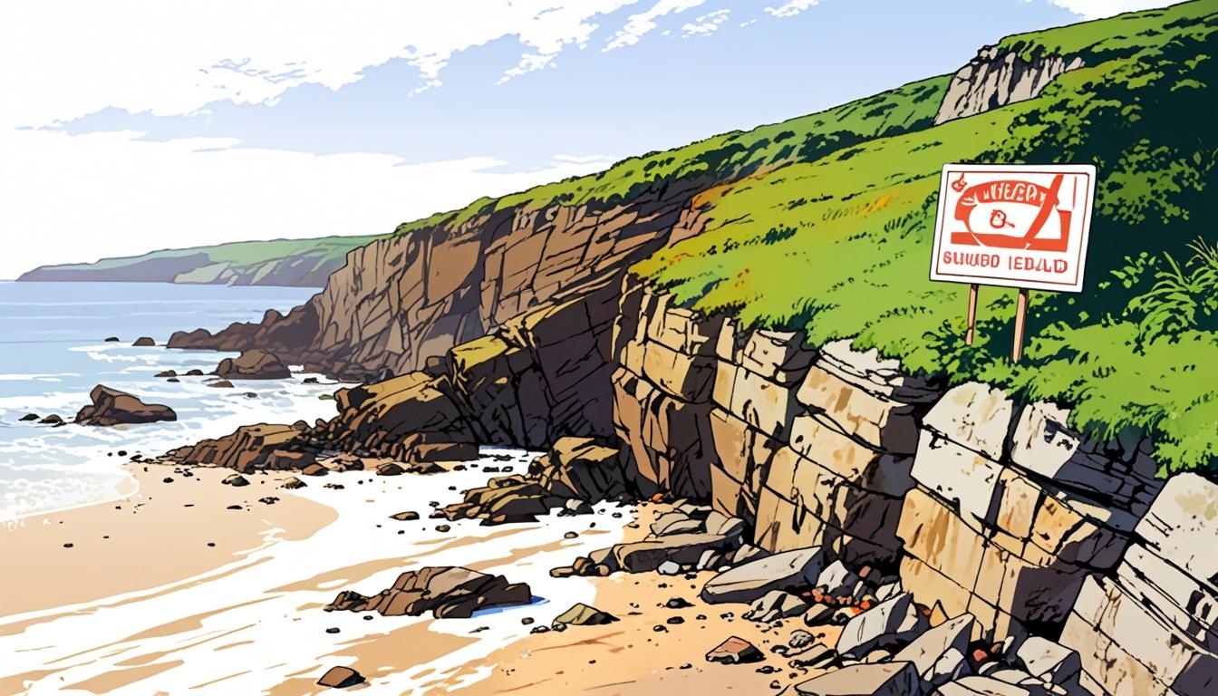 Cliff fall at Whipsiderry Beach raises alarm over luxury development