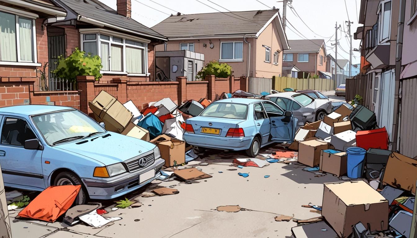 Residents in Hunstanton face health hazards from large rubbish pile on Chatsworth Road