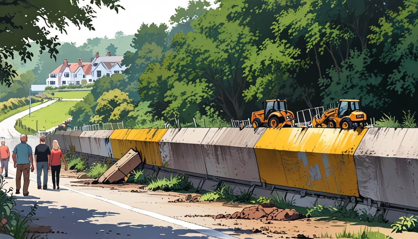 Okehampton residents relieved as ‘Berlin Wall’ concrete barrier is demolished after safety fears