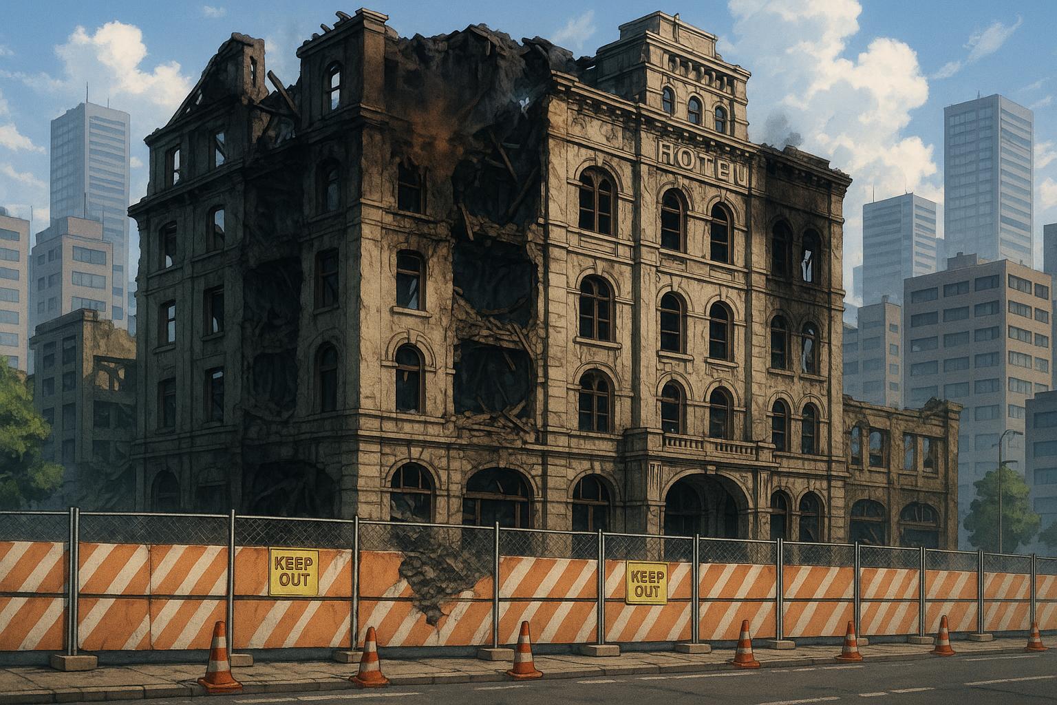 Grosvenor Hotel site in Bristol goes on sale after years of decay and dispute