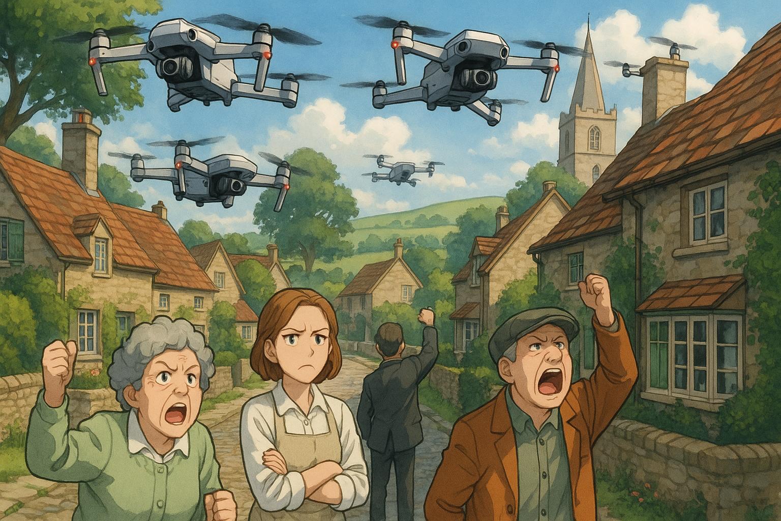 Residents of Castle Combe battle surge in drone flights invading privacy and peace