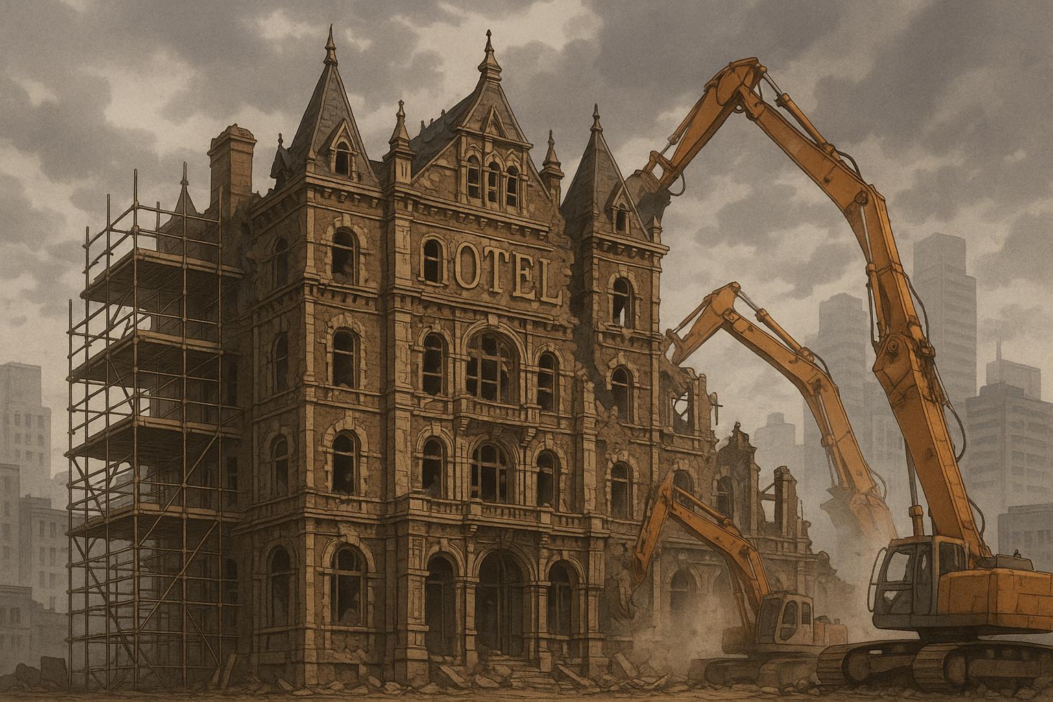 Demolition begins on Bristol’s derelict Grosvenor Hotel amid regeneration hopes