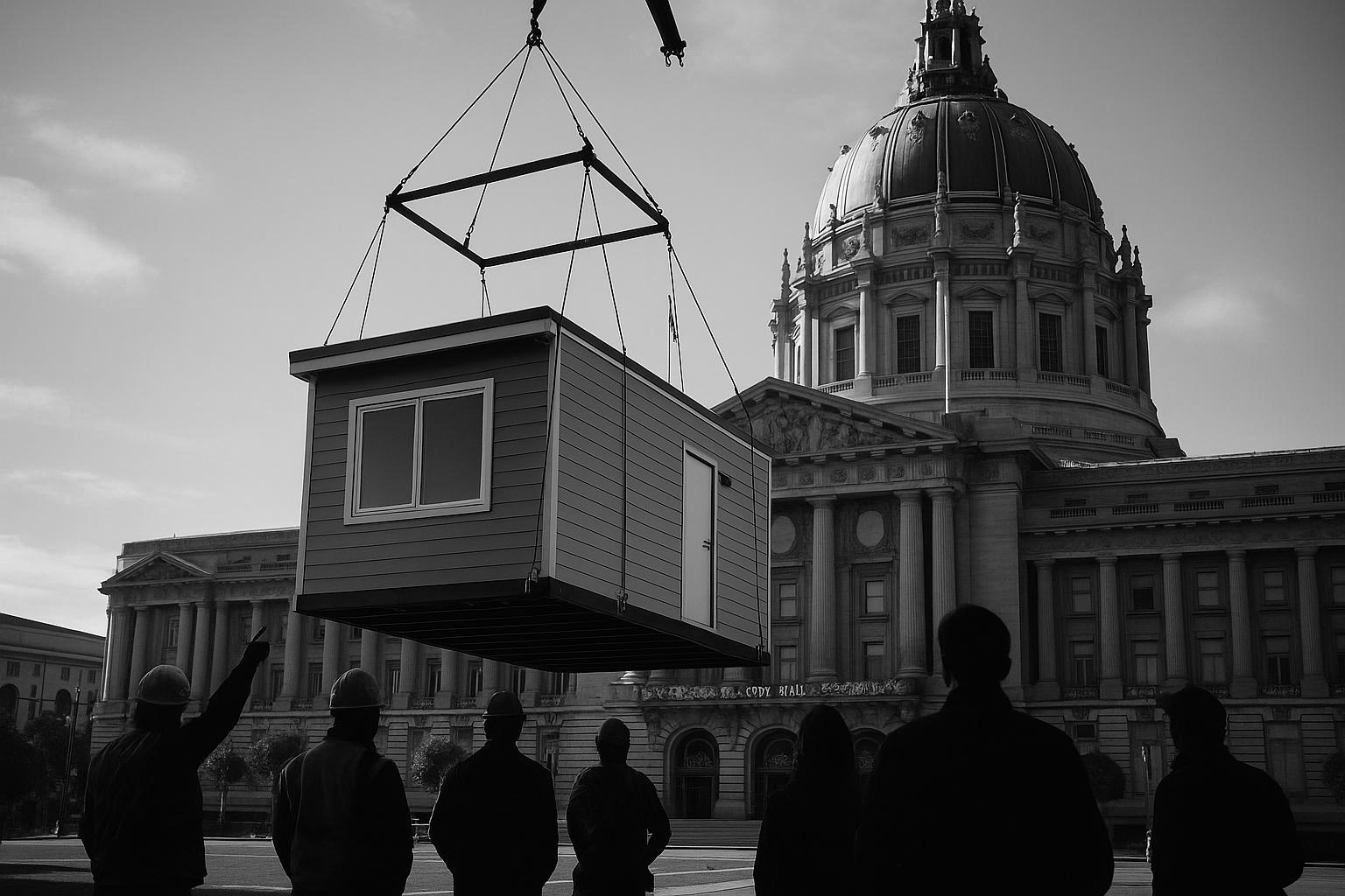 Modular prototype outside City Hall sparks push to replace hotel homelessness in Havering