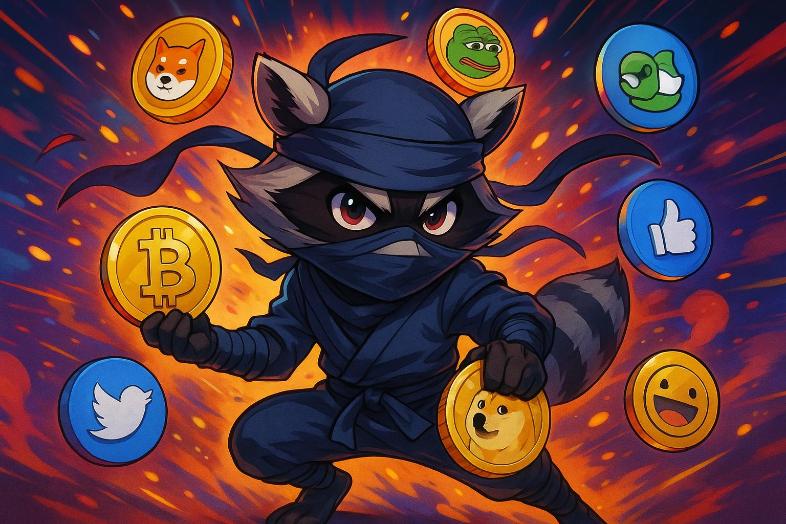 Raccoon-themed meme coins surge as viral tweet fuels crypto speculation