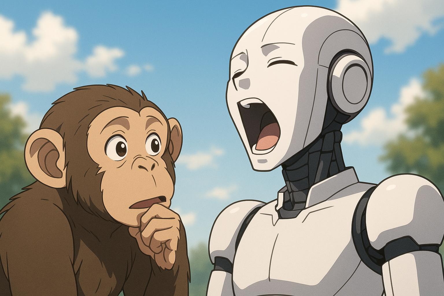 Chimpanzees yawn contagiously in response to android robot’s facial cues