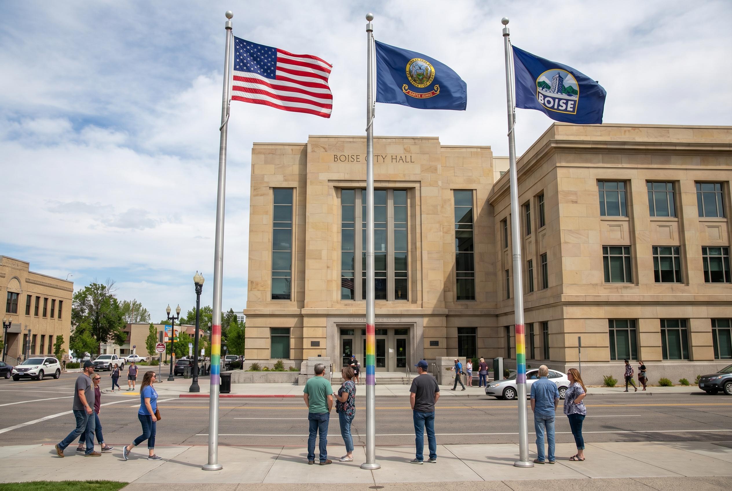 Best Boise Pride Pole Wraps: How City Hall Answered Idaho’s Flag Ban
