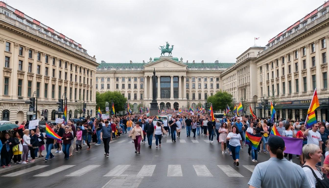 Latest: Vienna’s 30th Rainbow Parade Marches On Despite Downpour — Pride Celebration and Rights Demands Take Centre Stage