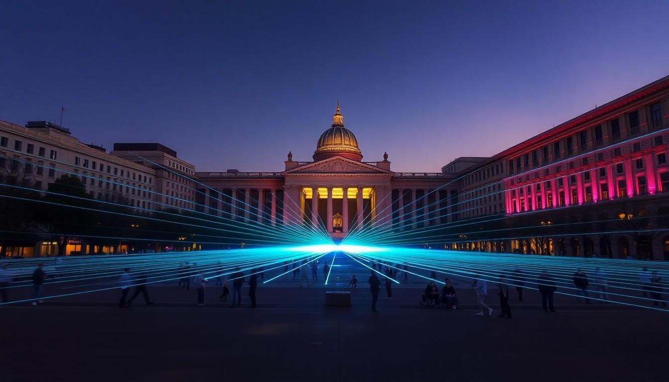 Best 7x7 Laser Installation in San Francisco: Where to See the Rainbow at Civic Center