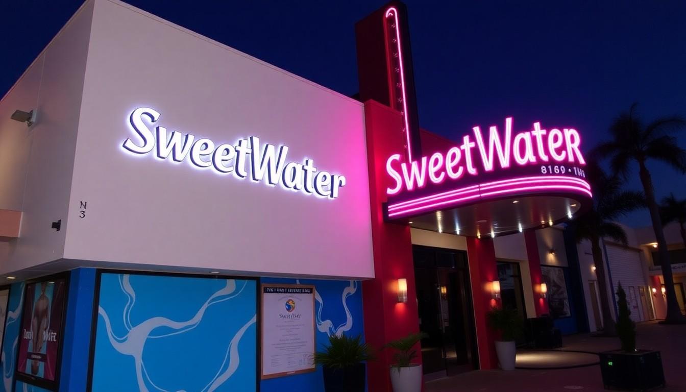 Best Neon Mural in West Hollywood: Melanie Posner’s Sapphic Splash