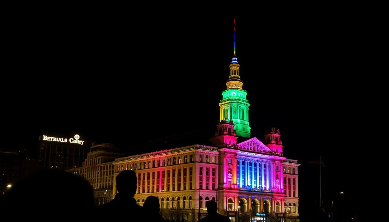 Latest: Luke Evans Lights Empire State Building in Rainbow for NYC Pride