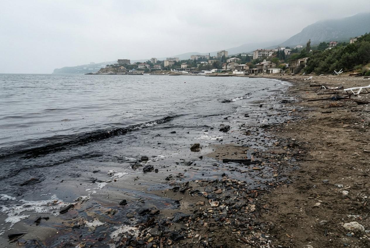Latest: Why Russians Keep Vacationing on Crimea’s Oil-Soaked Beaches