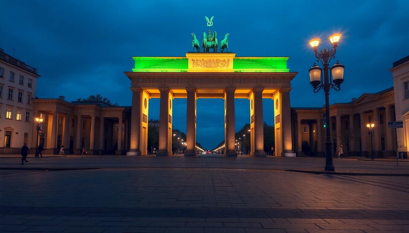 Best response to the Berlin Pride attack: Brandenburg Gate lit in rainbow colours