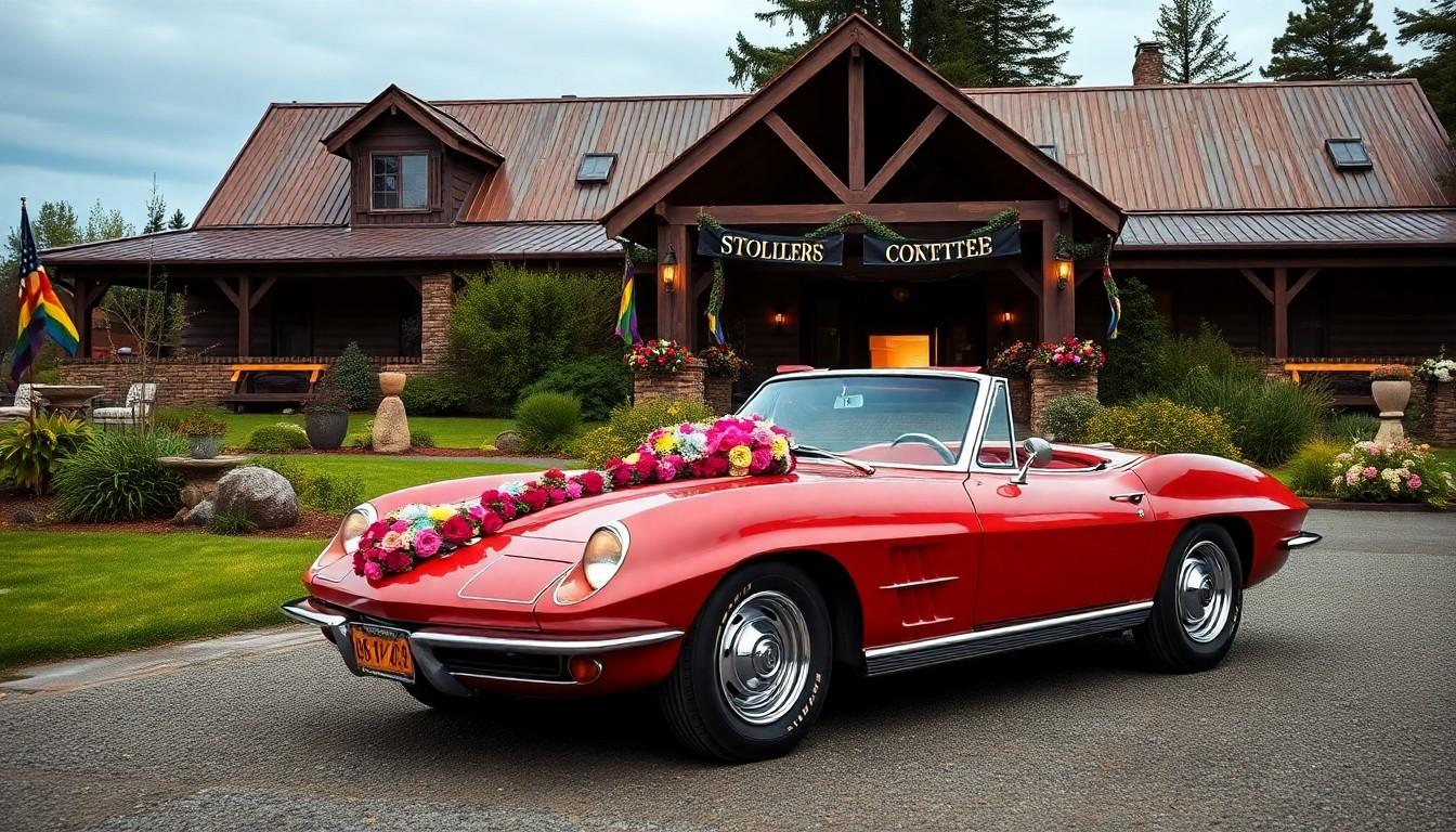 Best Burgundy Suits and a Corvette Arrival: Inside a Vibrant Oregon Queer Wedding