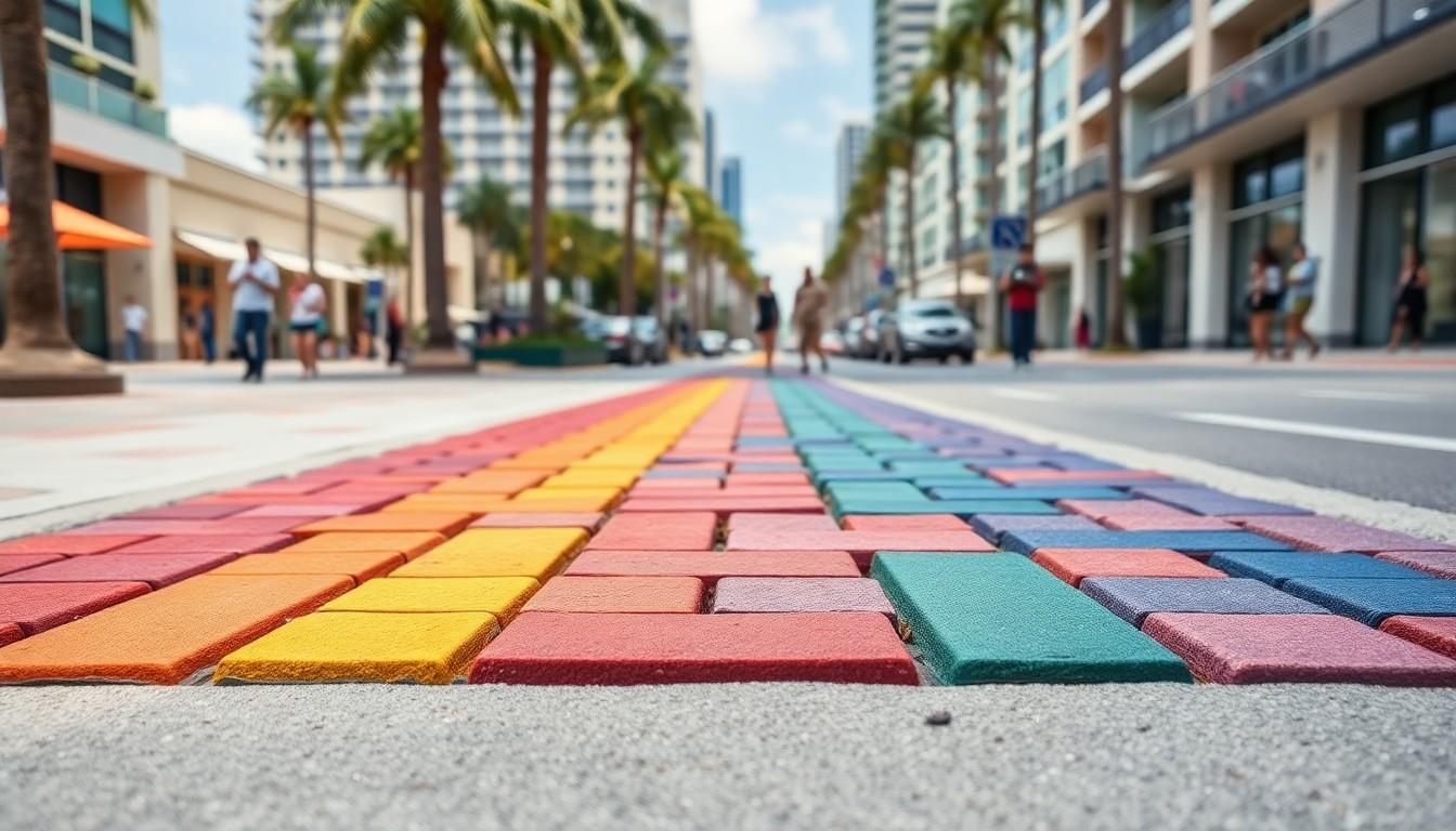 Rainbow Crosswalk Bricks Become Pride Fundraiser in Miami Beach