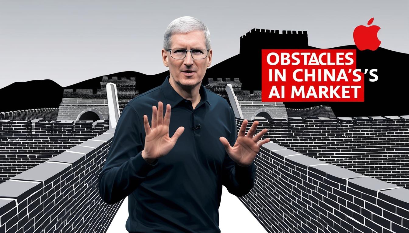 Apple faces hurdles in launching AI platform in China