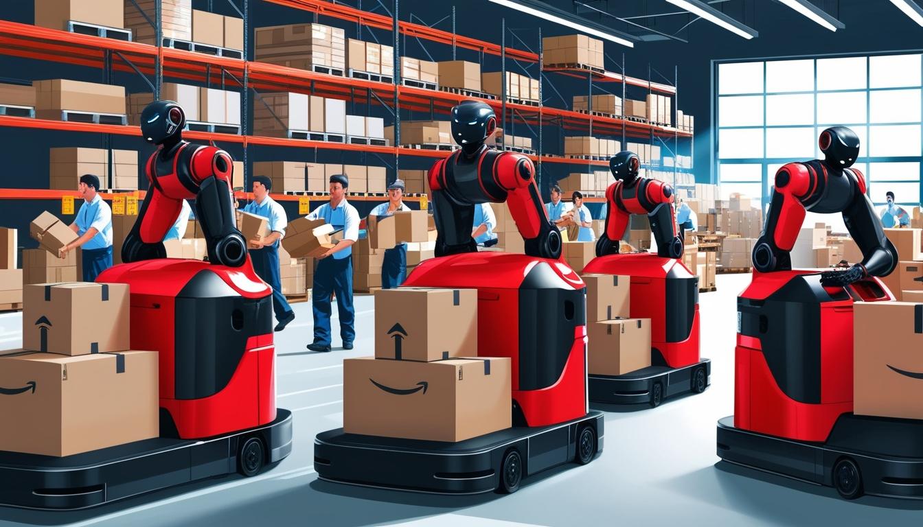 Amazon warehouse in Florida gears up for Cyber Monday with robotic assistance