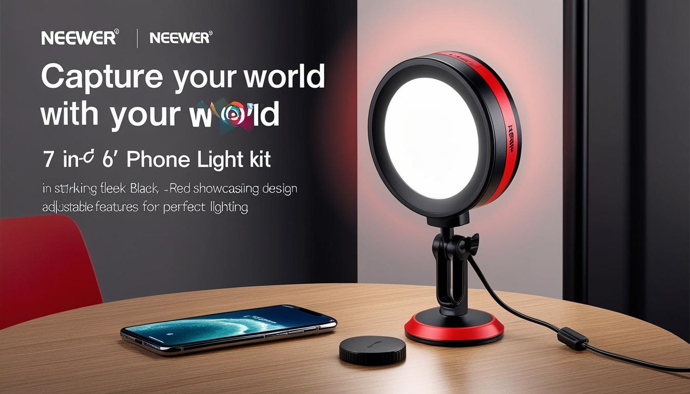 Neewer Basic 7-inch desktop phone selfie light kit sees significant discounts for Cyber Monday