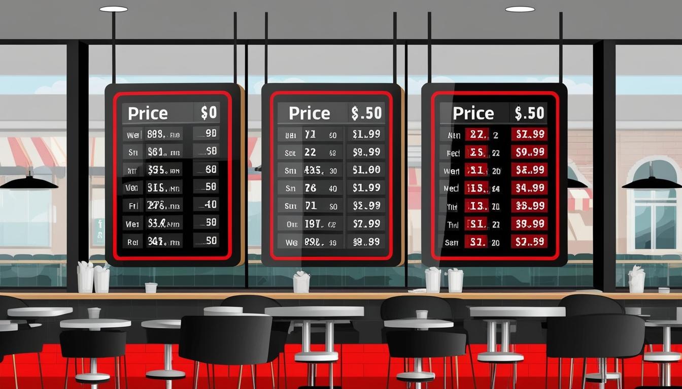 Dynamic pricing revolutionises quick-service restaurants with digital signage