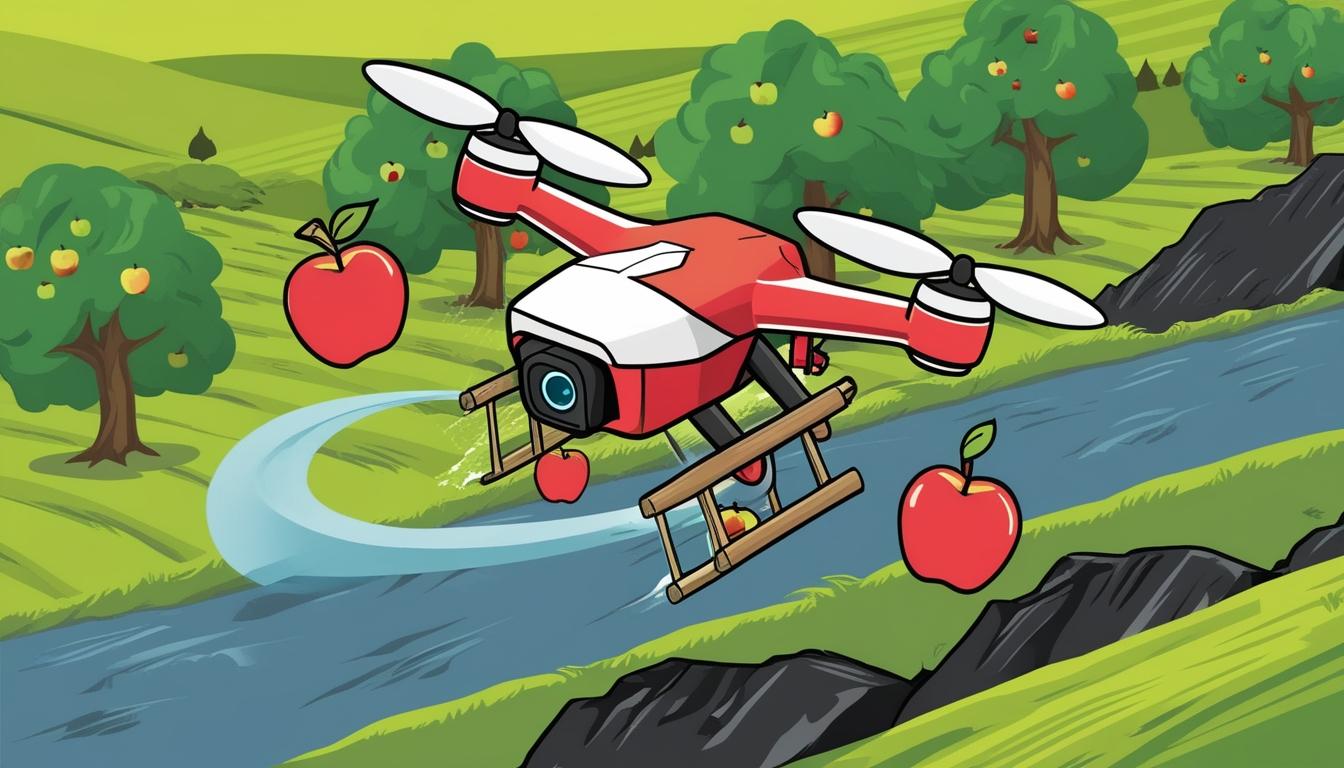 Drones aid apple transport amid natural disaster in rural Japan