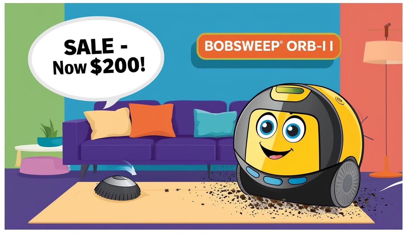 Significant savings on Bobsweep Orb-i self-emptying robot vacuum at Best Buy