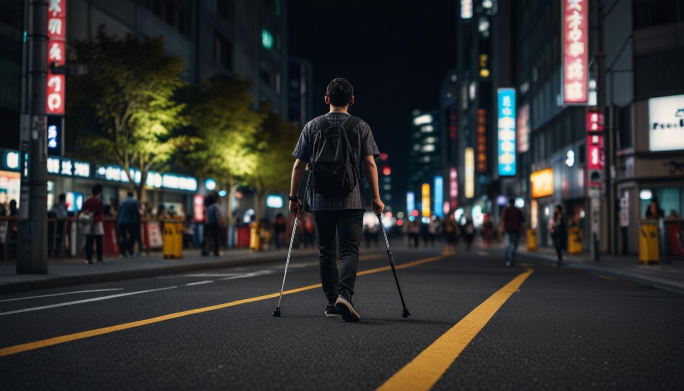 Blind Japanese esports gamer Mashiro explores Tokyo with AI assistance