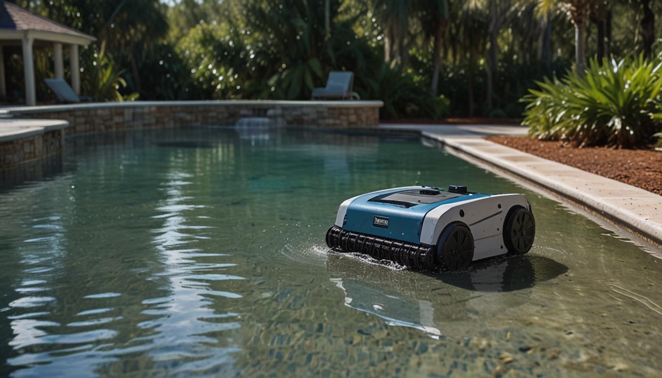 Innovative robotic pool cleaner tackles storm-induced debris in Florida