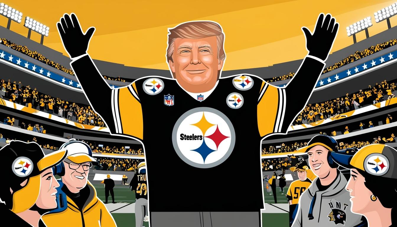 Trump surprises fans at Steelers vs Jets game amid campaign efforts