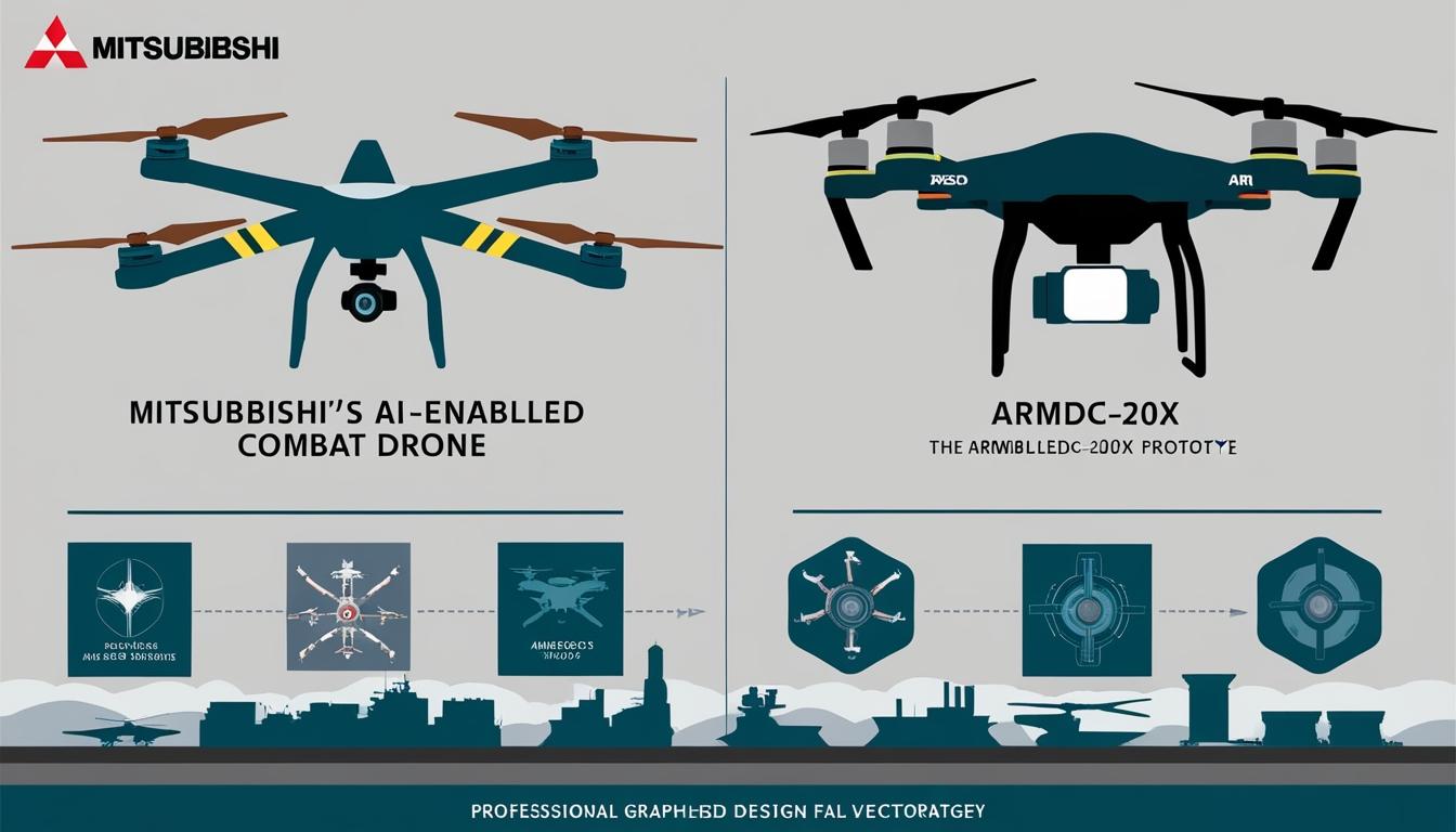 Mitsubishi Heavy Industries showcases advanced AI-enabled combat drones at Tokyo aerospace exhibition