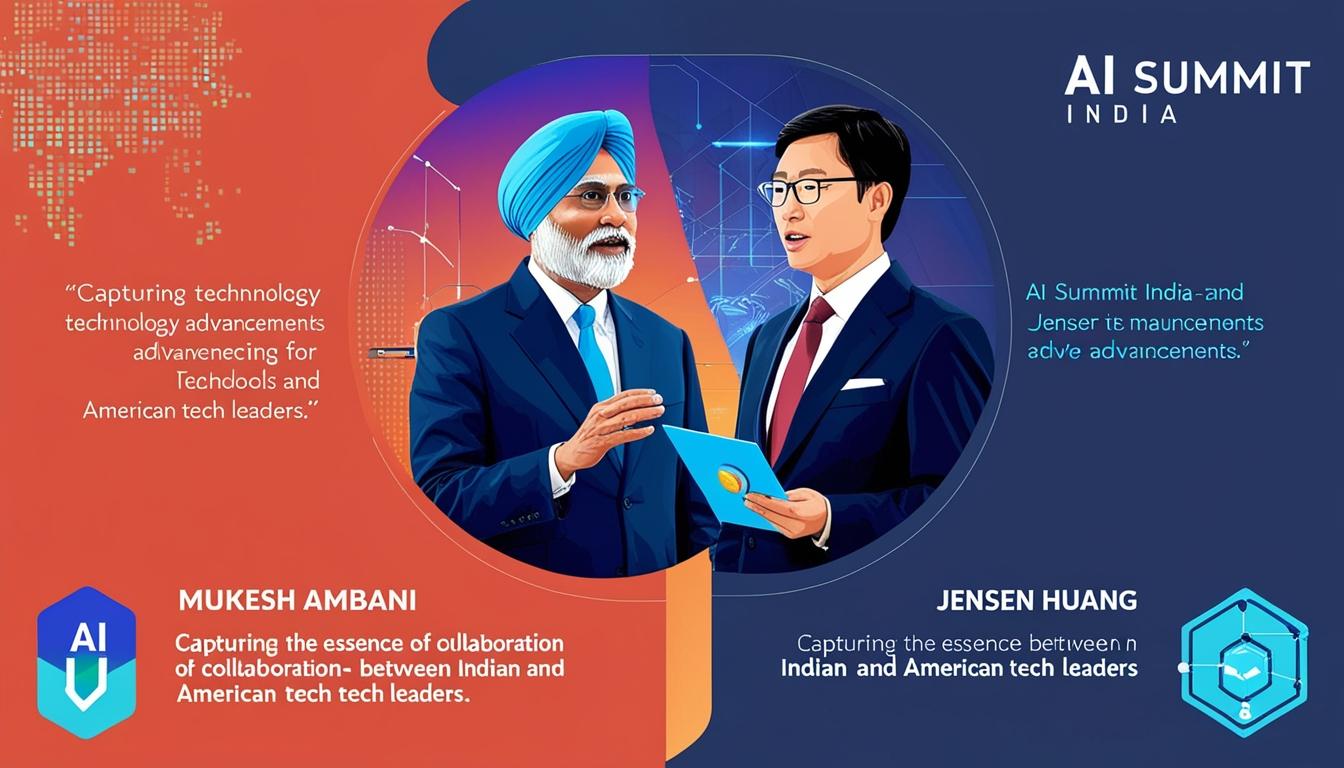 Mukesh Ambani and Nvidia's Jensen Huang discuss AI collaborations at summit in Mumbai