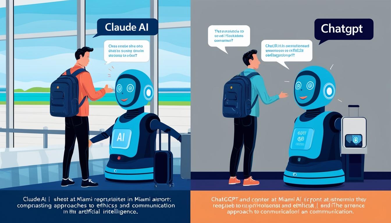 The ethical divide in AI: Claude AI versus ChatGPT at Miami Airport