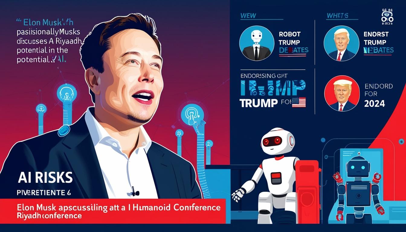 Elon Musk warns of AI risks at Riyadh conference, endorses Trump for 2024