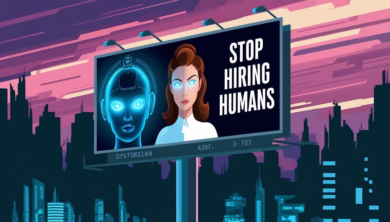 Billboards promoting AI employees spark debate on human job roles