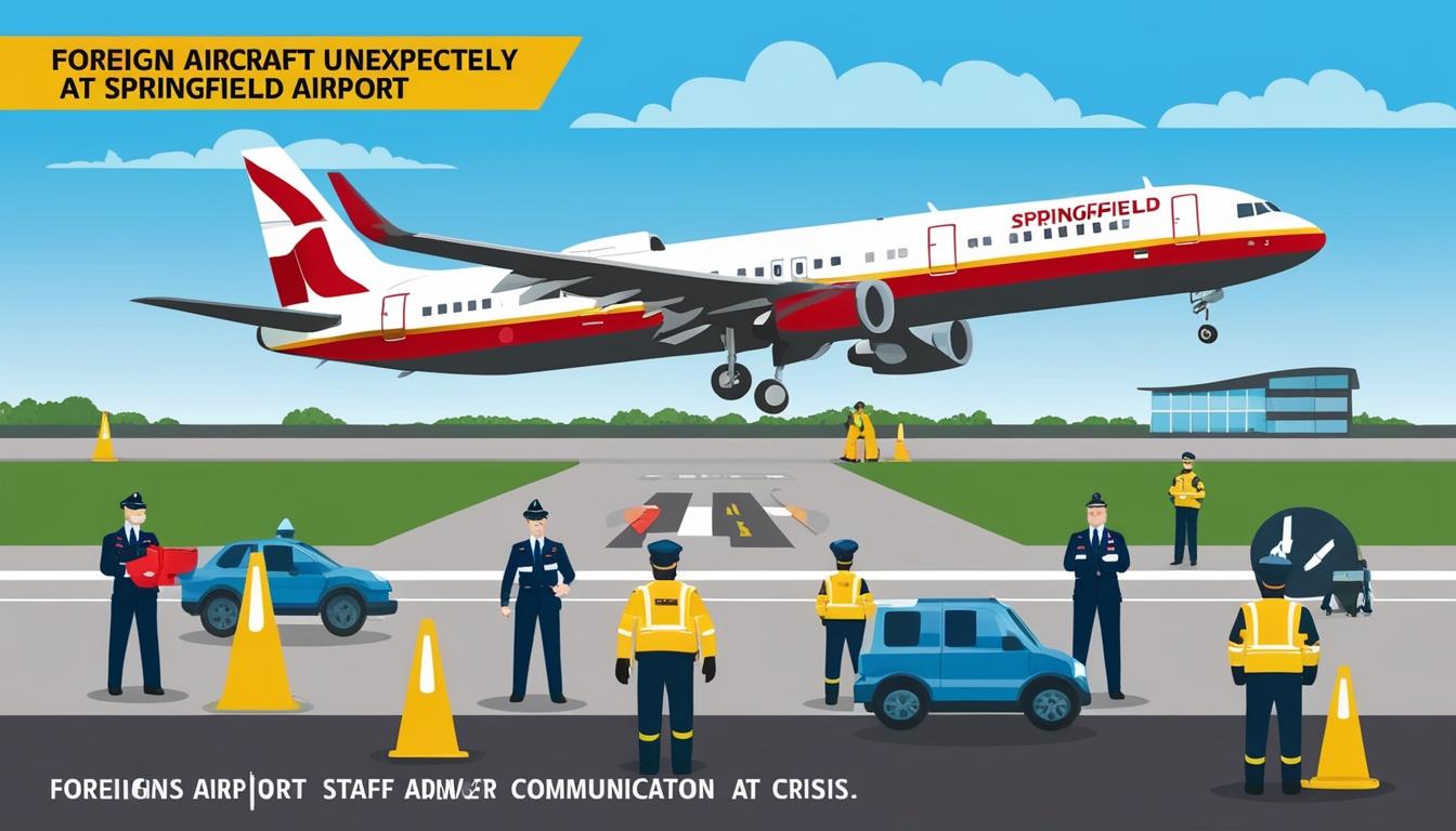 Aeroplane footage reveals incident at Springfield Airport involving foreign aircraft