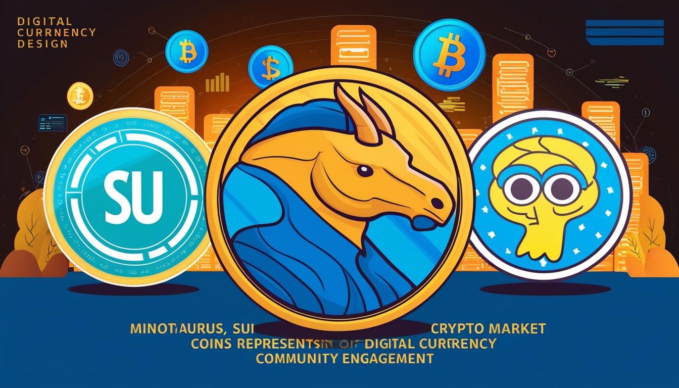 Emerging cryptocurrencies Minotaurus, Sui and Pepe Coin poised to enter top ten market capitalisation
