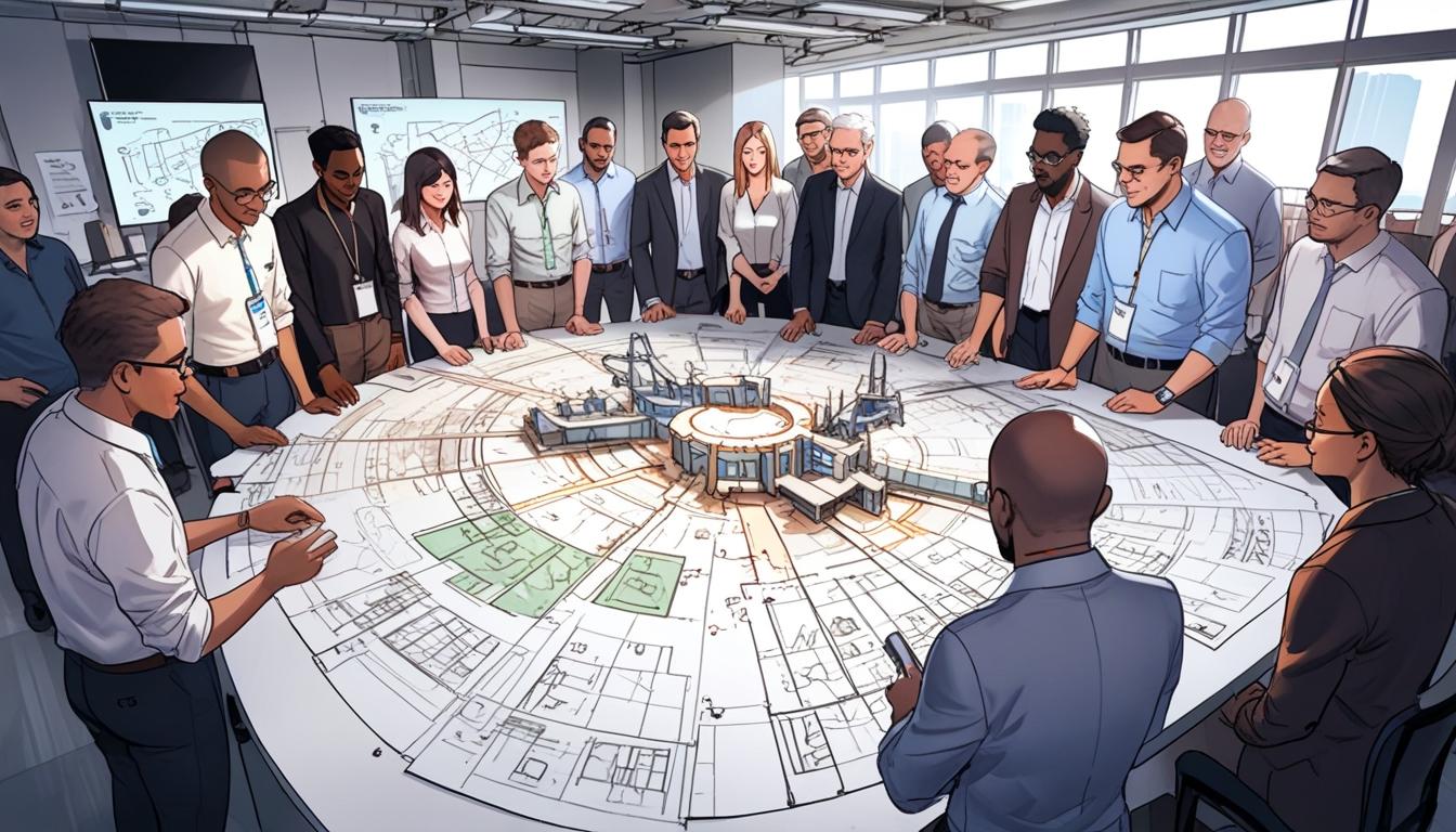 Professionals gather to discuss collaborative project delivery methods