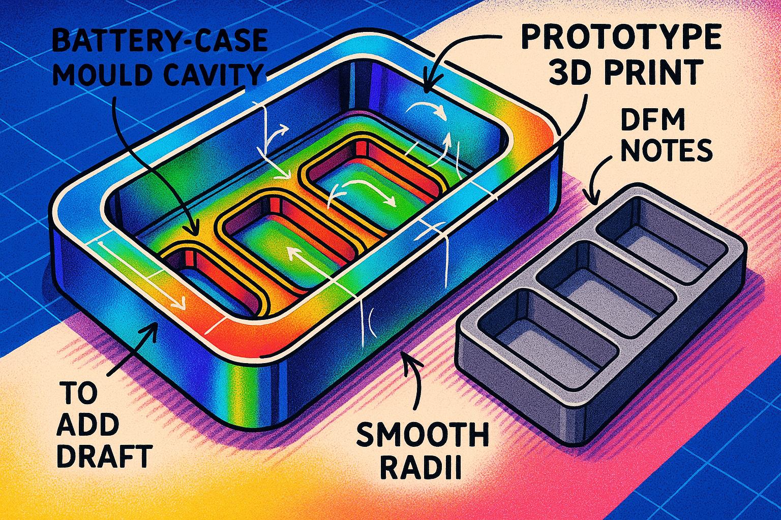 How early DFM and simulation can rein in battery-case mould costs and schedules