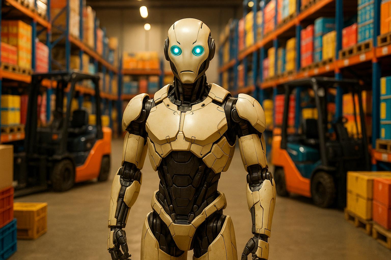 Humanoid robots tested in German warehouse signal potential shift in logistics staffing