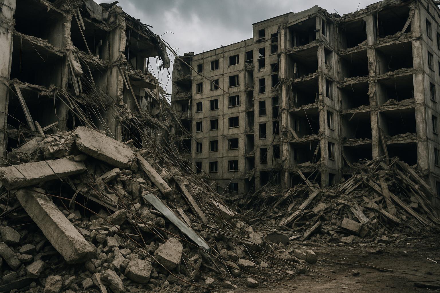 Kharkiv residential building flattened by Russian missile strike amid mounting conflict and frozen asset disputes