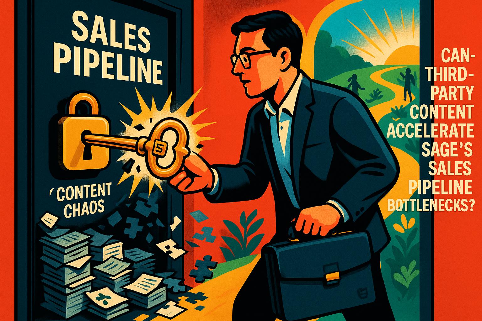 Can third‑party content accelerate Sage's sales pipeline by fixing content‑to‑pipeline bottlenecks?