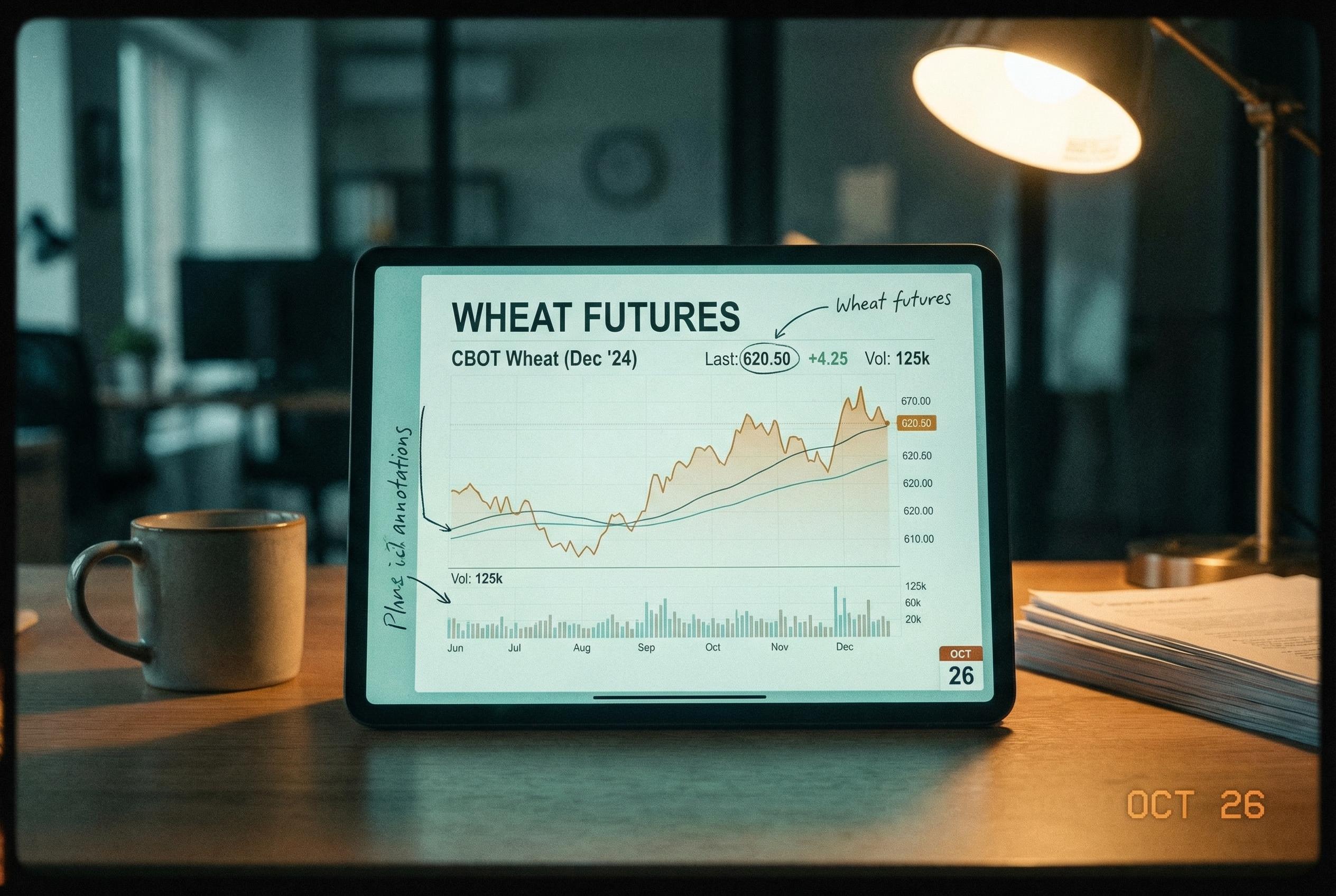 Commodities Report: Wheat futures | 2026-03-12 22:15 UTC [XQWP] | Bullish | tightening