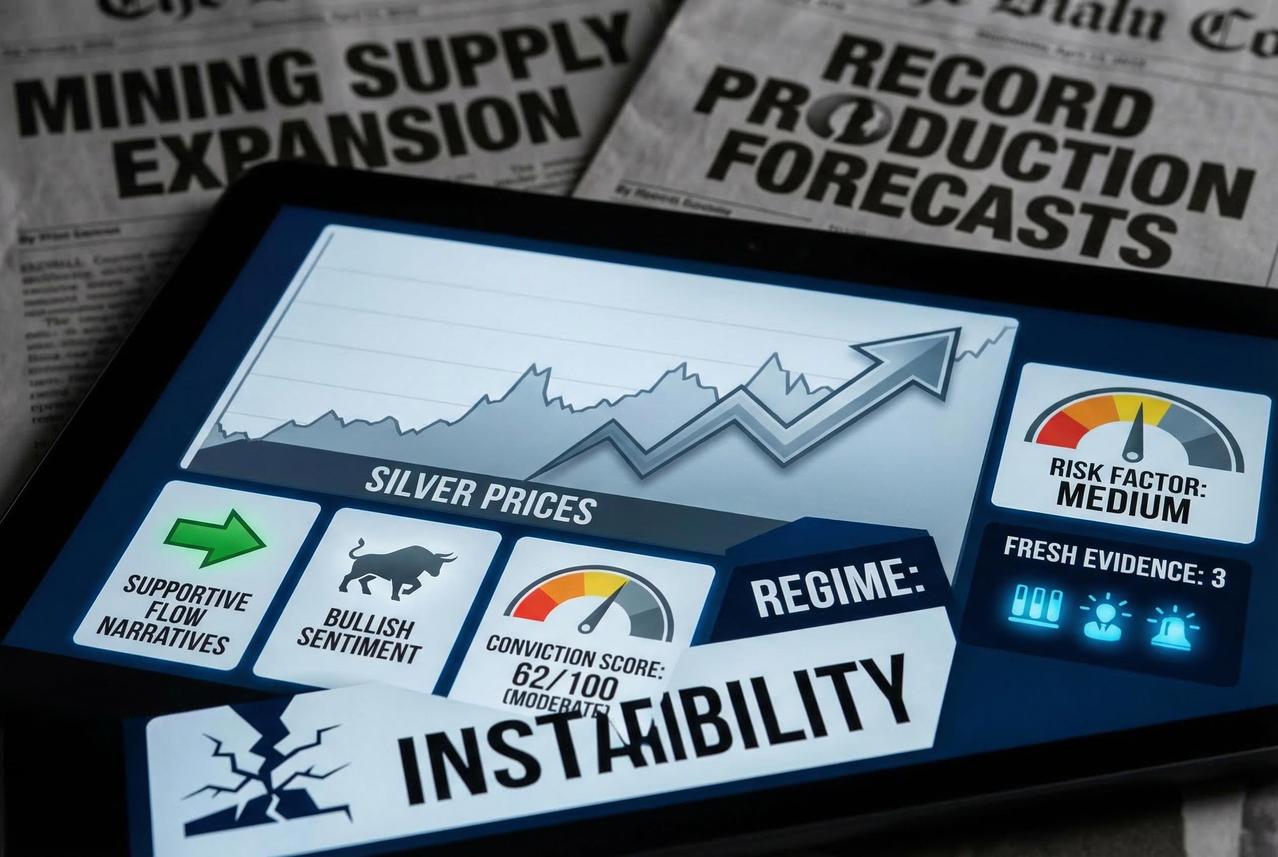 Commodities Report: Silver futures | 2026-03-14 07:00 UTC [NVQJ] | Bullish | unstable