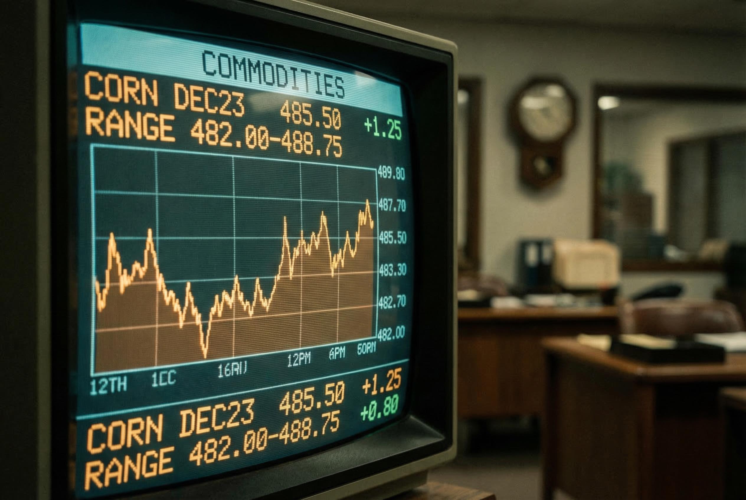 Commodities Report: Corn futures | 2026-03-15 00:00 UTC [KZPR] | Mixed | rangebound