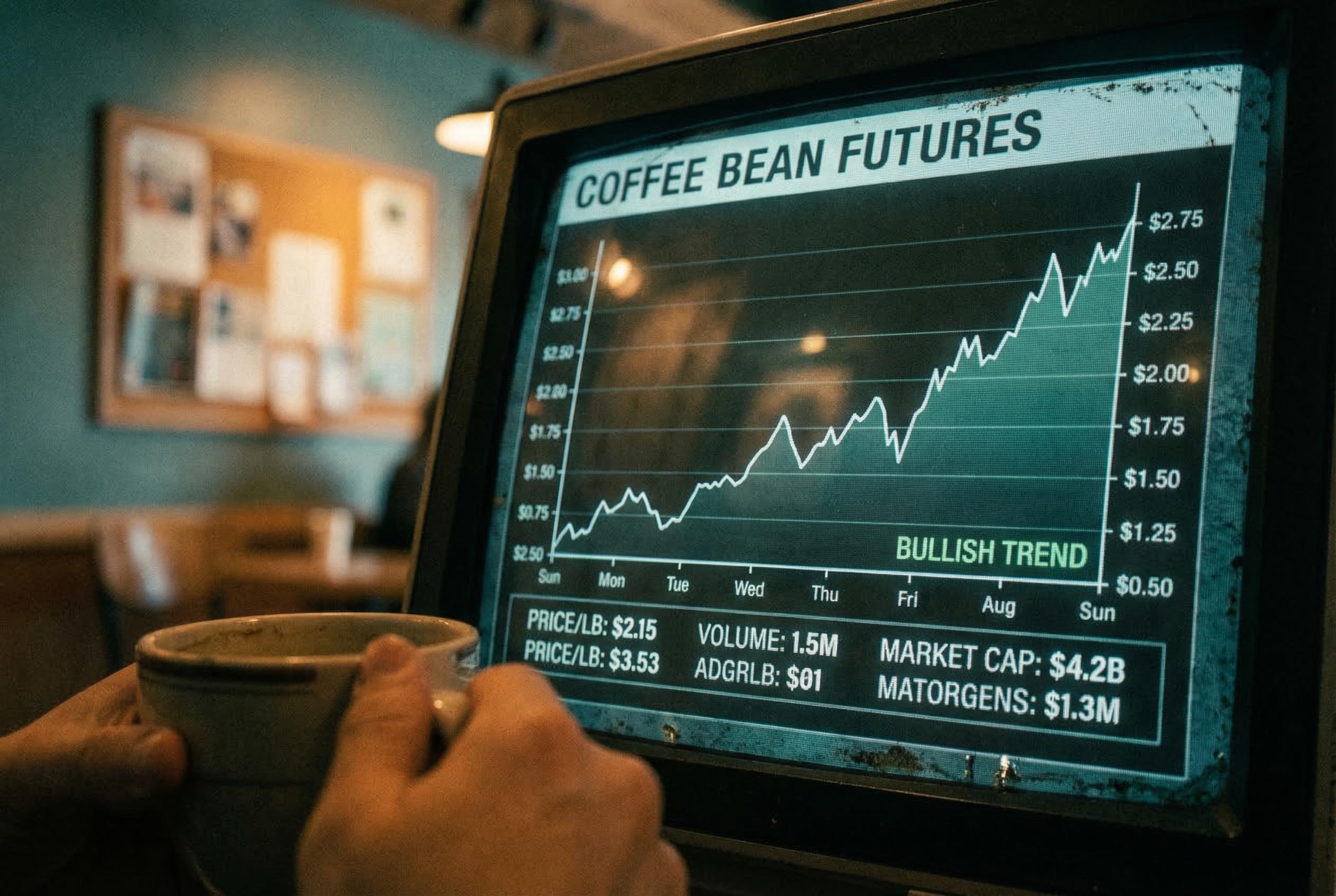 Commodities Report: Coffee futures (KC) | 2026-03-17 22:00 UTC [QXKD] | Bullish | Unstable