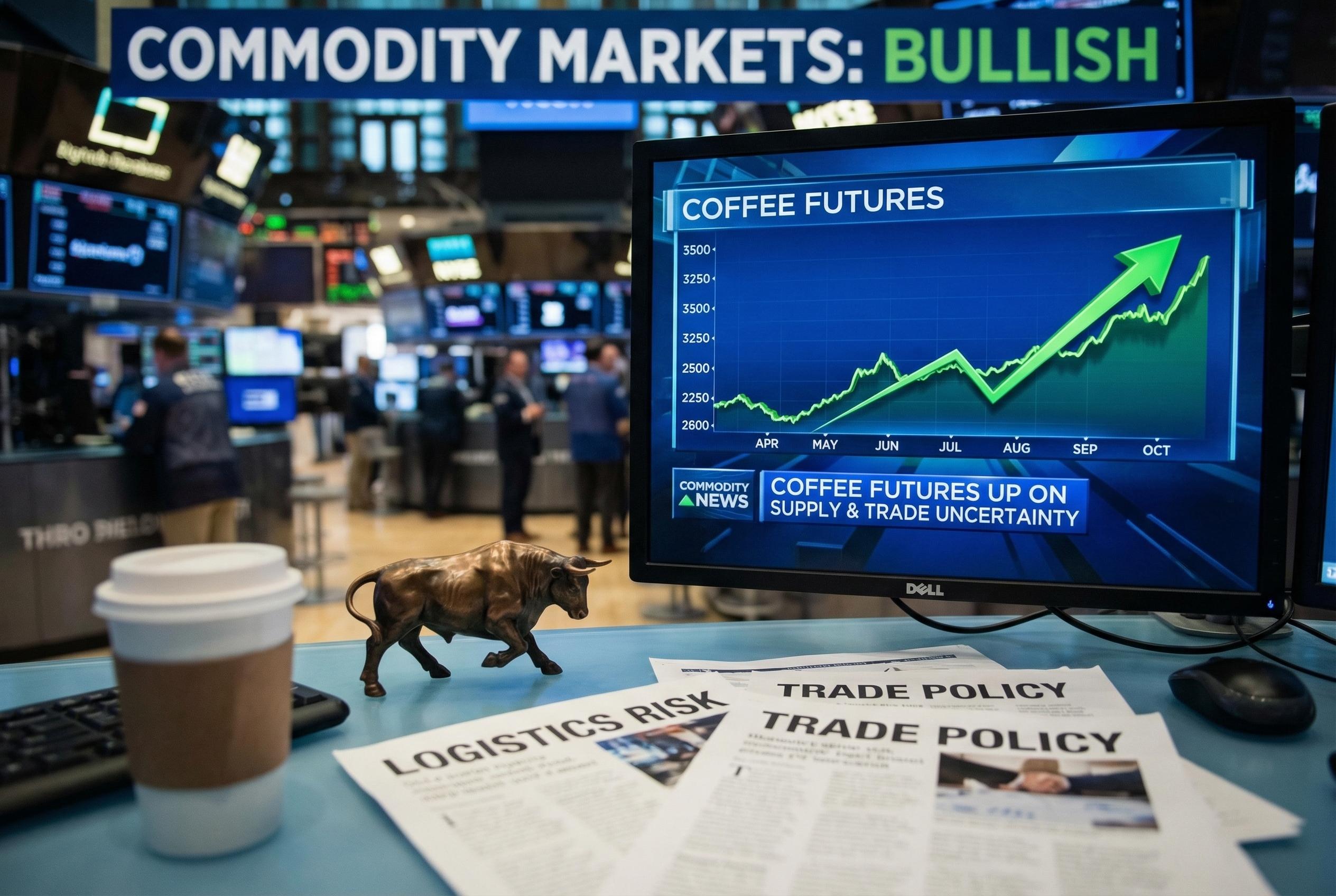 Commodities Report: Coffee futures (KC) | 2026-03-22 08:00 UTC [QZKM] | Bullish | tightening
